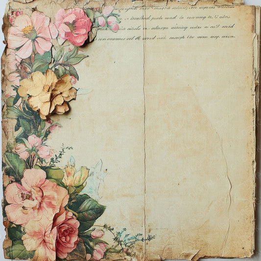 Victorian Decoupage Nursery Page Fragment Digital Paper Pack (DDD004194)