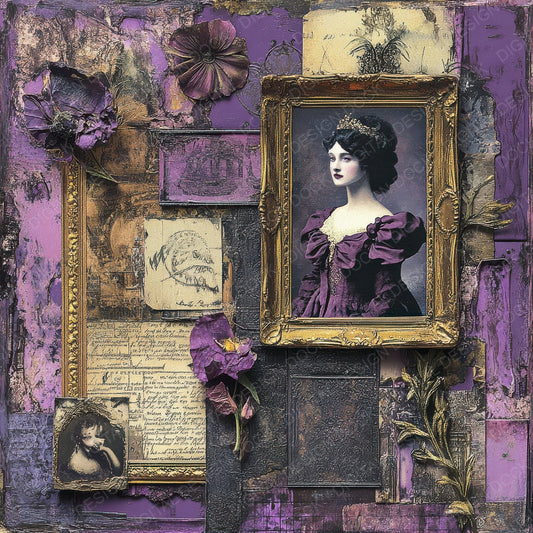 Victorian Decoupage Opera Flyer Digital Paper Pack (DDD004195)