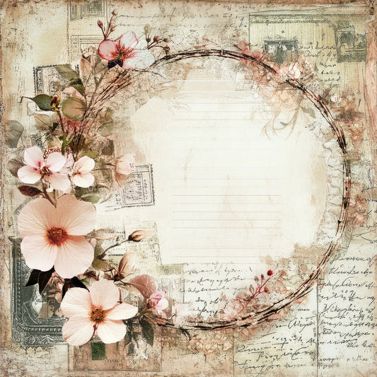 Victorian Decoupage Parisian Appliqué Digital Paper Pack (DDD004196)