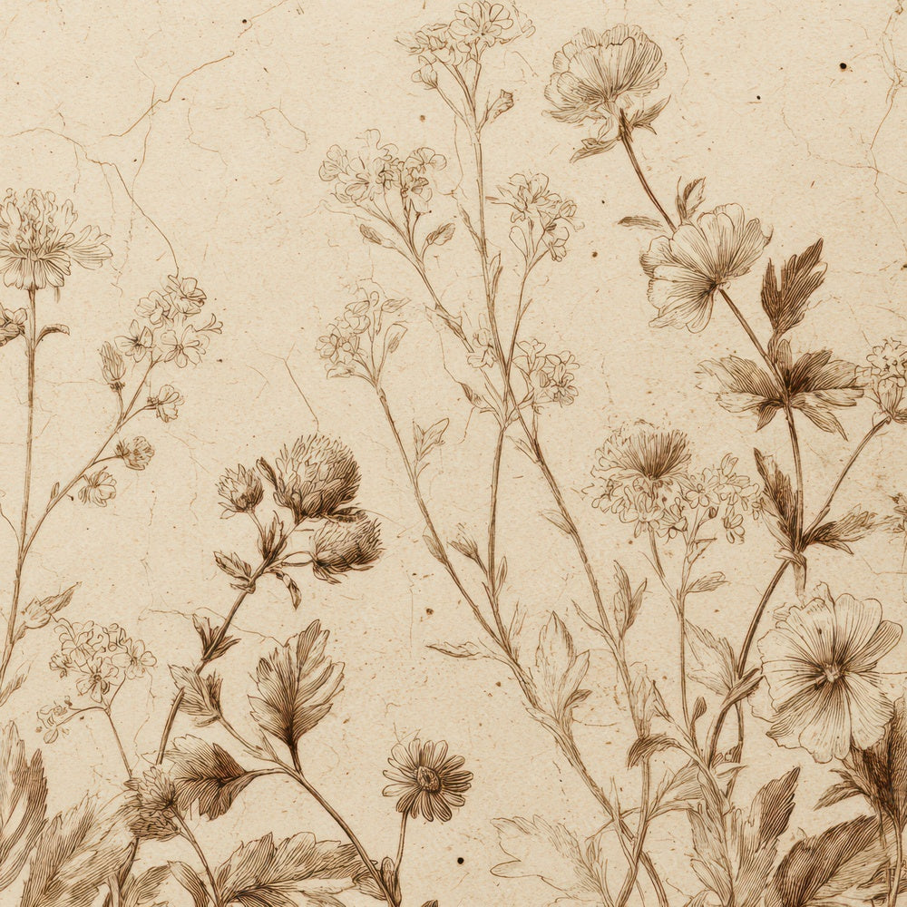 Victorian Engraved Wildflowers Digital Paper Pack (DDD008562)
