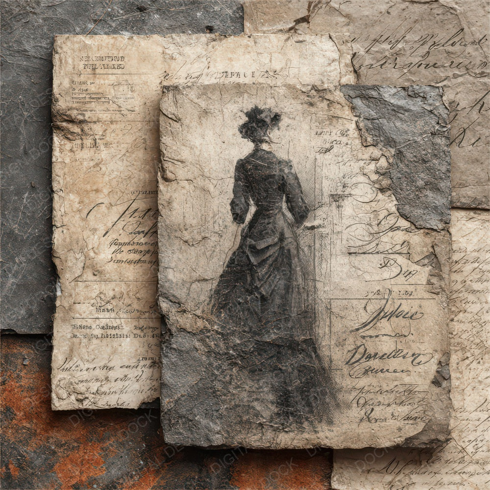 Victorian Fashion Layers Digital Paper Pack (DDD007982)