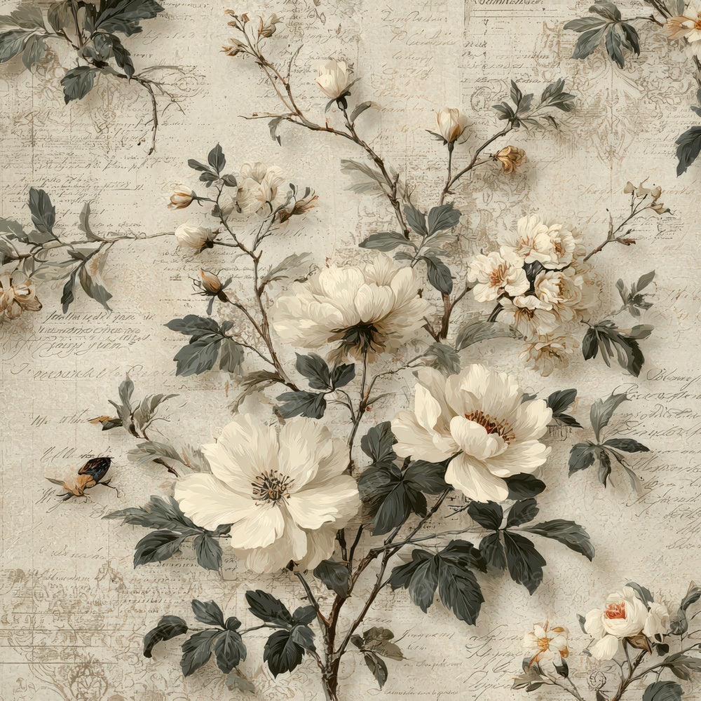 Victorian Floral Ephemera Digital Paper Pack (DDD007983)