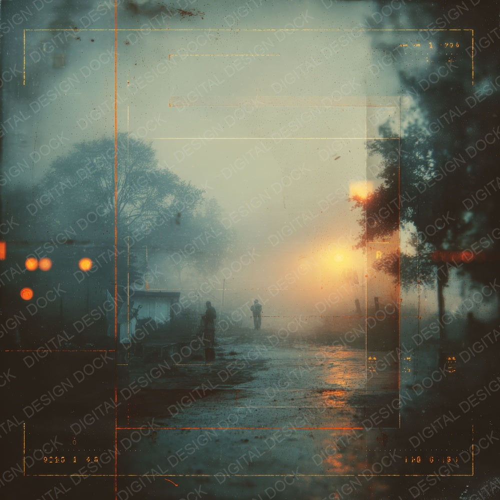 Viewfinder Grid Haze Timestamp Burn Digital Paper Pack (DDD004219)