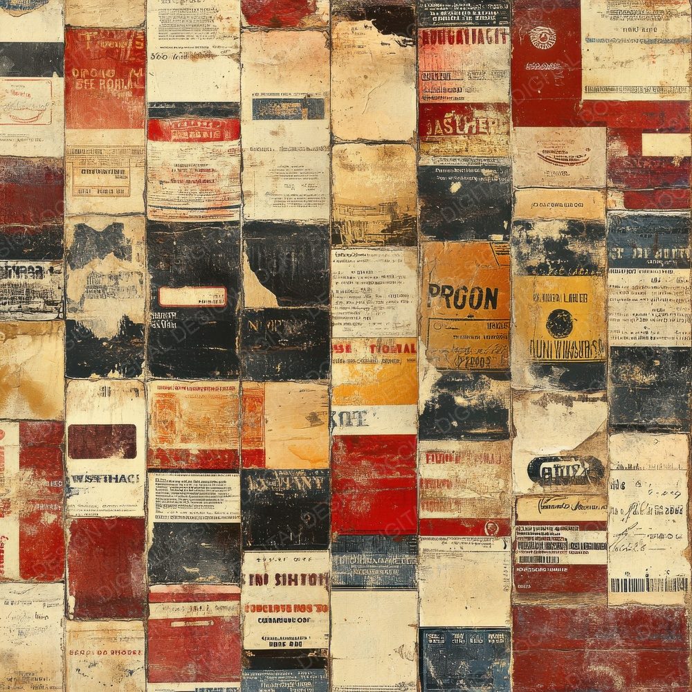 Vintage Box Labels Digital Paper Pack (DDD004226)