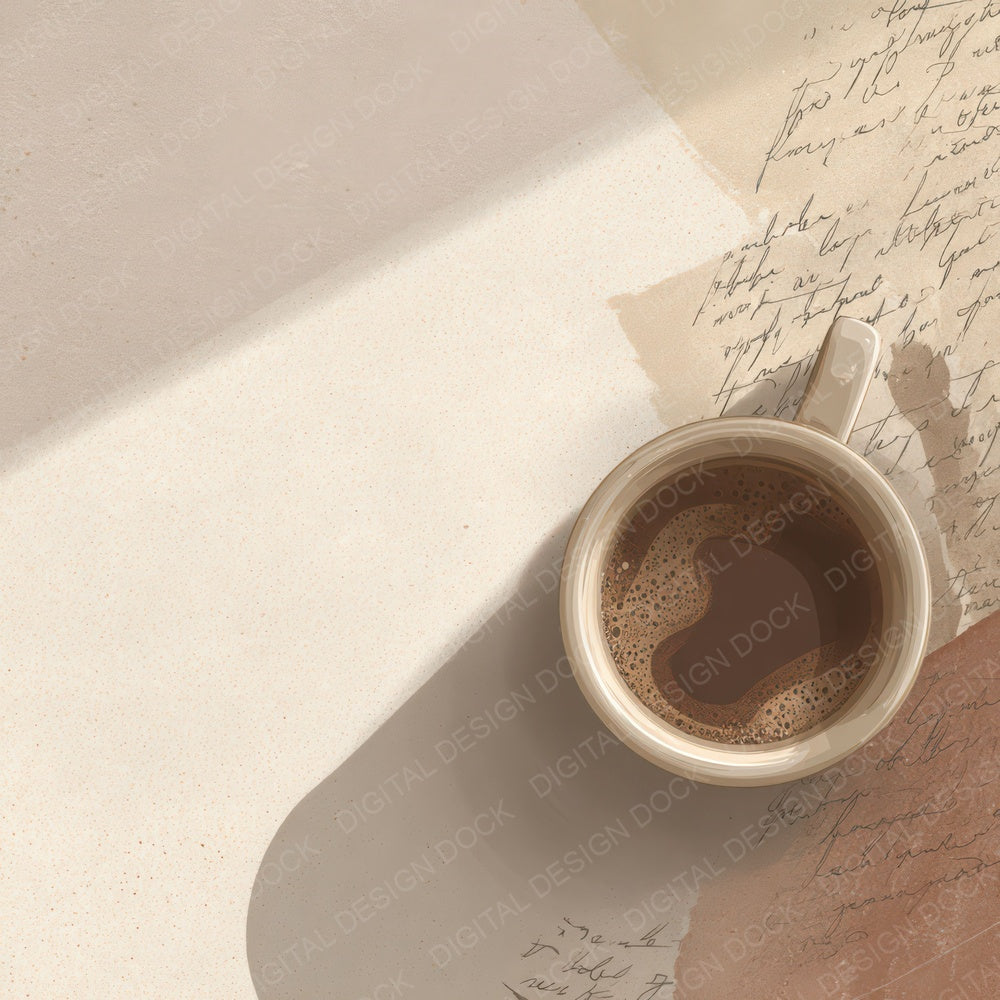 Vintage Coffee Paper Texture Digital Paper Pack (DDD012335)