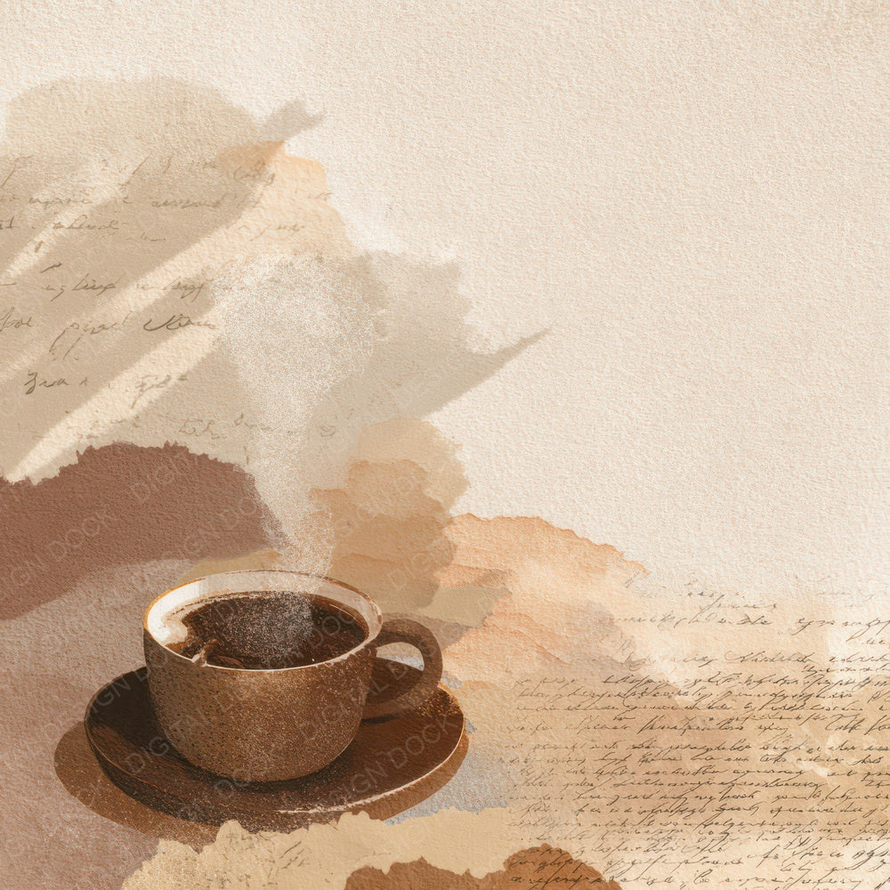 Vintage Coffee Paper Texture Digital Paper Pack (DDD012335)