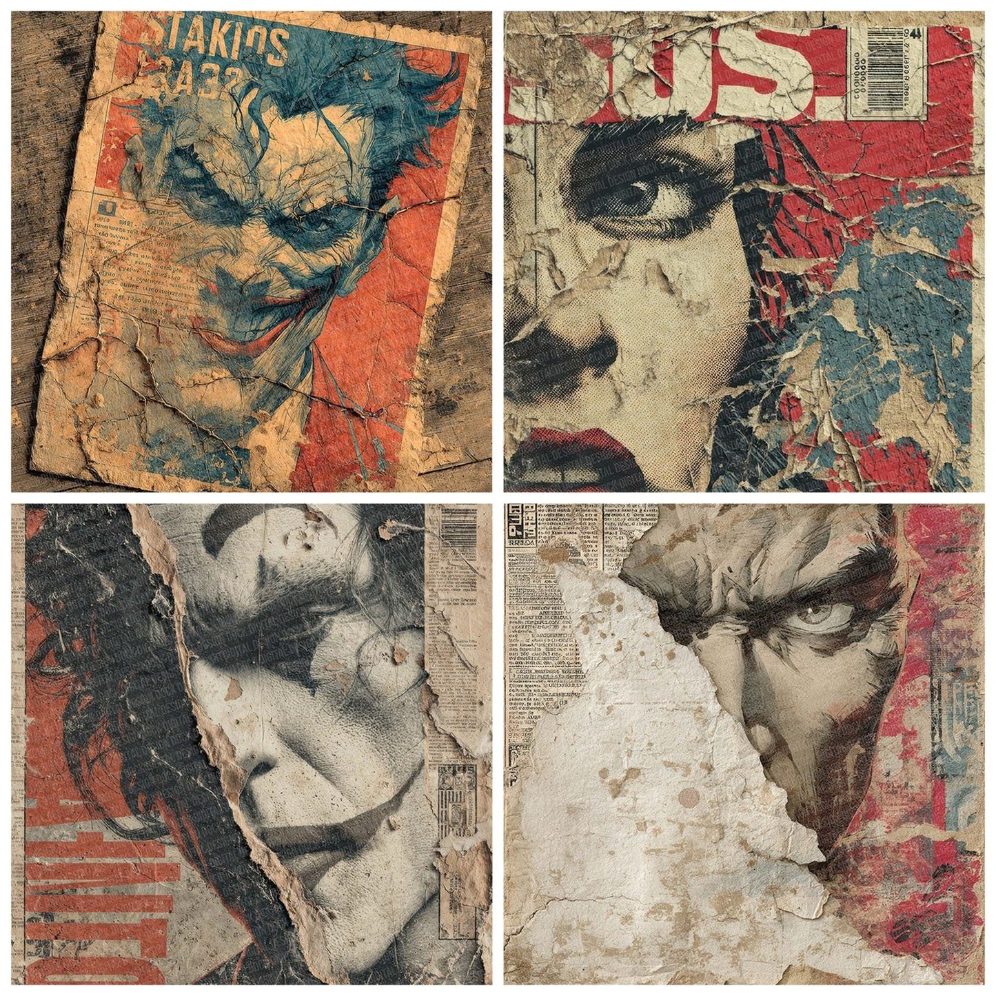Vintage Comic Villain Digital Paper Pack (DDD004228)
