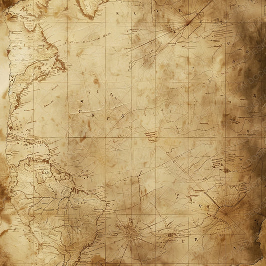 Vintage Digital Paper Aged Maps Digital Paper Pack (DDD004232)