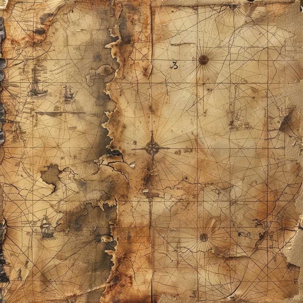 Vintage Digital Paper Antique Map Digital Paper Pack (DDD004235)