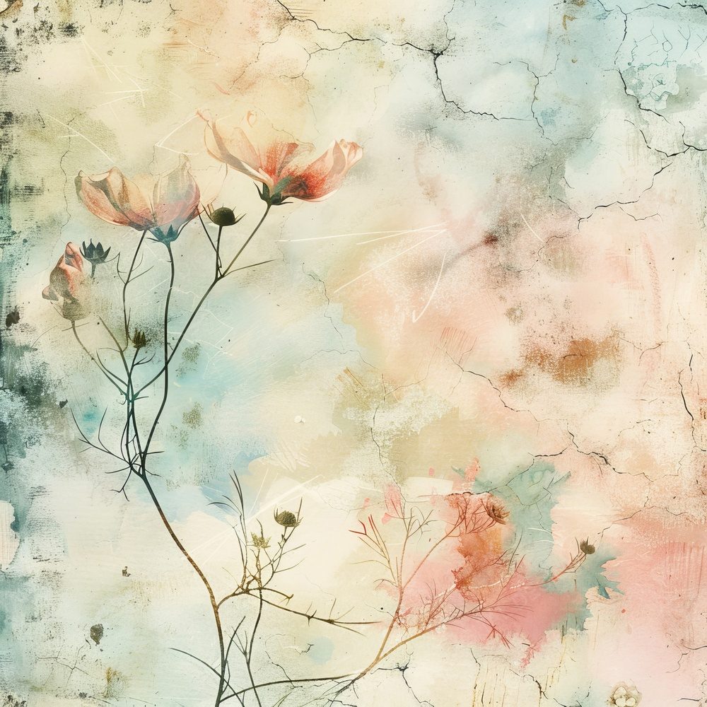 Vintage Digital Paper Botanical Ink Wash Digital Paper Pack (DDD004239)