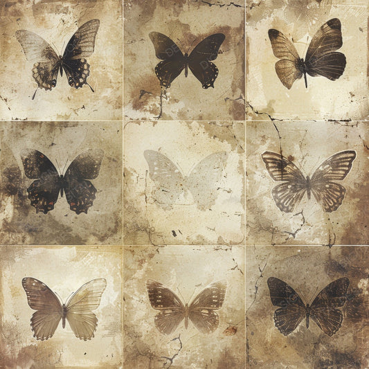 Vintage Digital Paper Butterflies Digital Paper Pack (DDD004242)