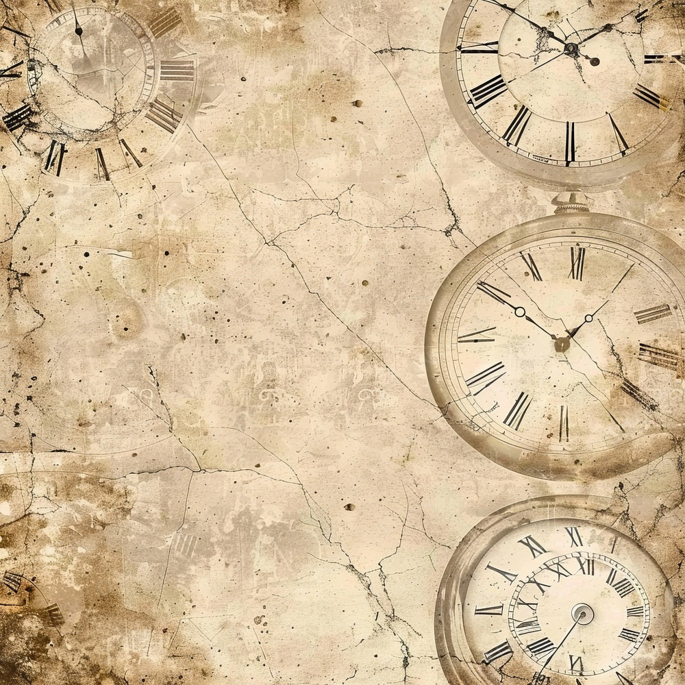 Vintage Digital Paper Clocks Digital Paper Pack (DDD004245)