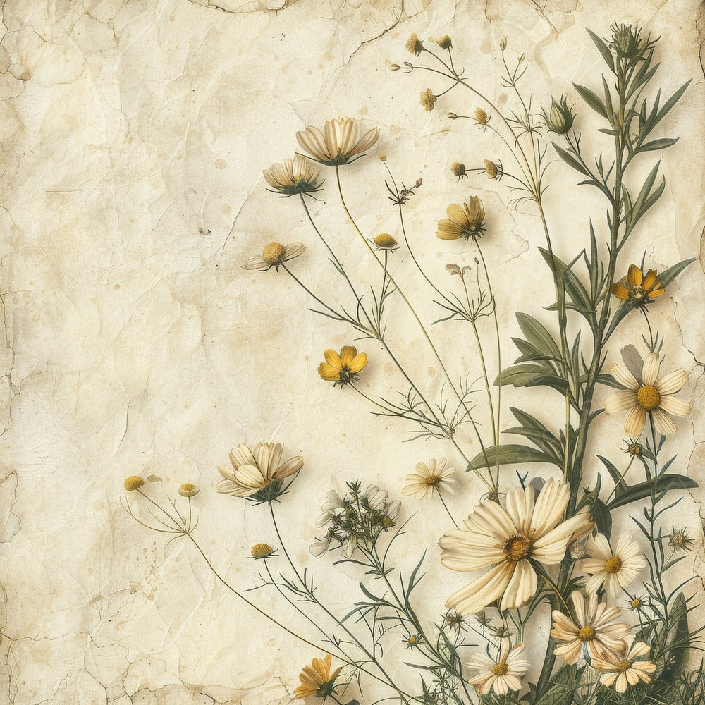 Vintage Digital Paper Delicate Wildflower Digital Paper Pack (DDD004248)