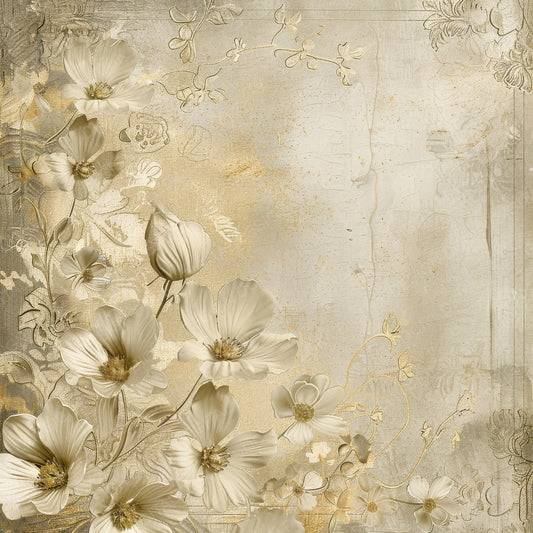Vintage Digital Paper Gold Accents Digital Paper Pack (DDD004255)
