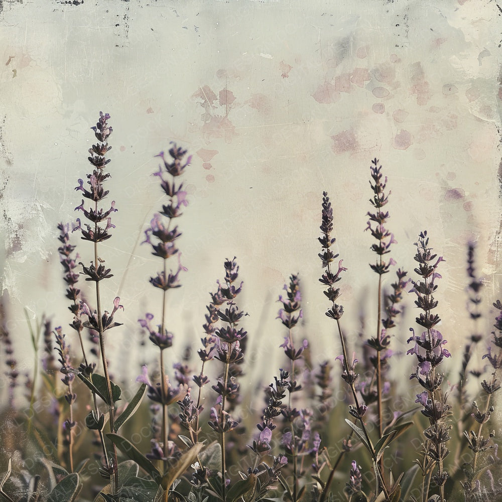 Vintage Digital Paper Lavender Field Digital Paper Pack (DDD004257)