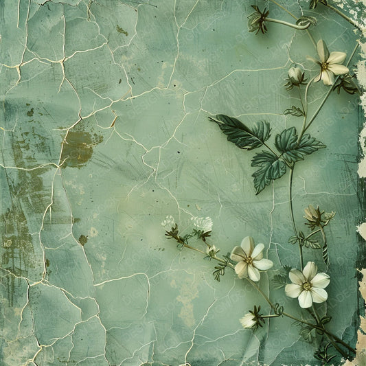 Vintage Digital Paper Muted Sage Botanical Digital Paper Pack (DDD004265)