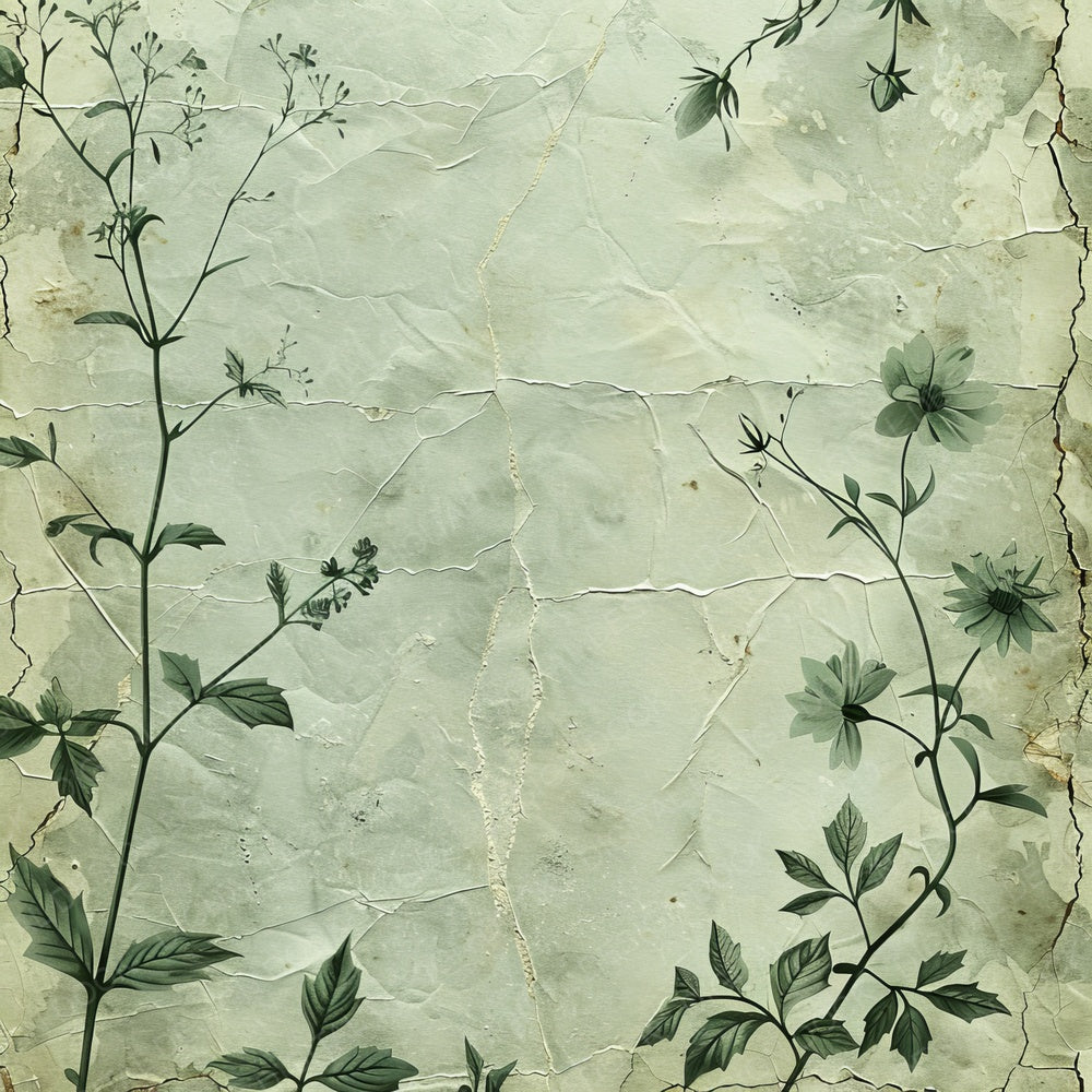Vintage Digital Paper Muted Sage Botanical Digital Paper Pack (DDD004265)