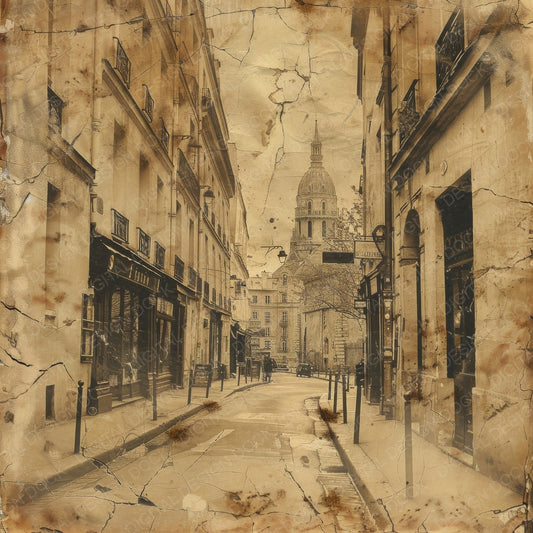 Vintage Digital Paper Paris Street Digital Paper Pack (DDD004271)