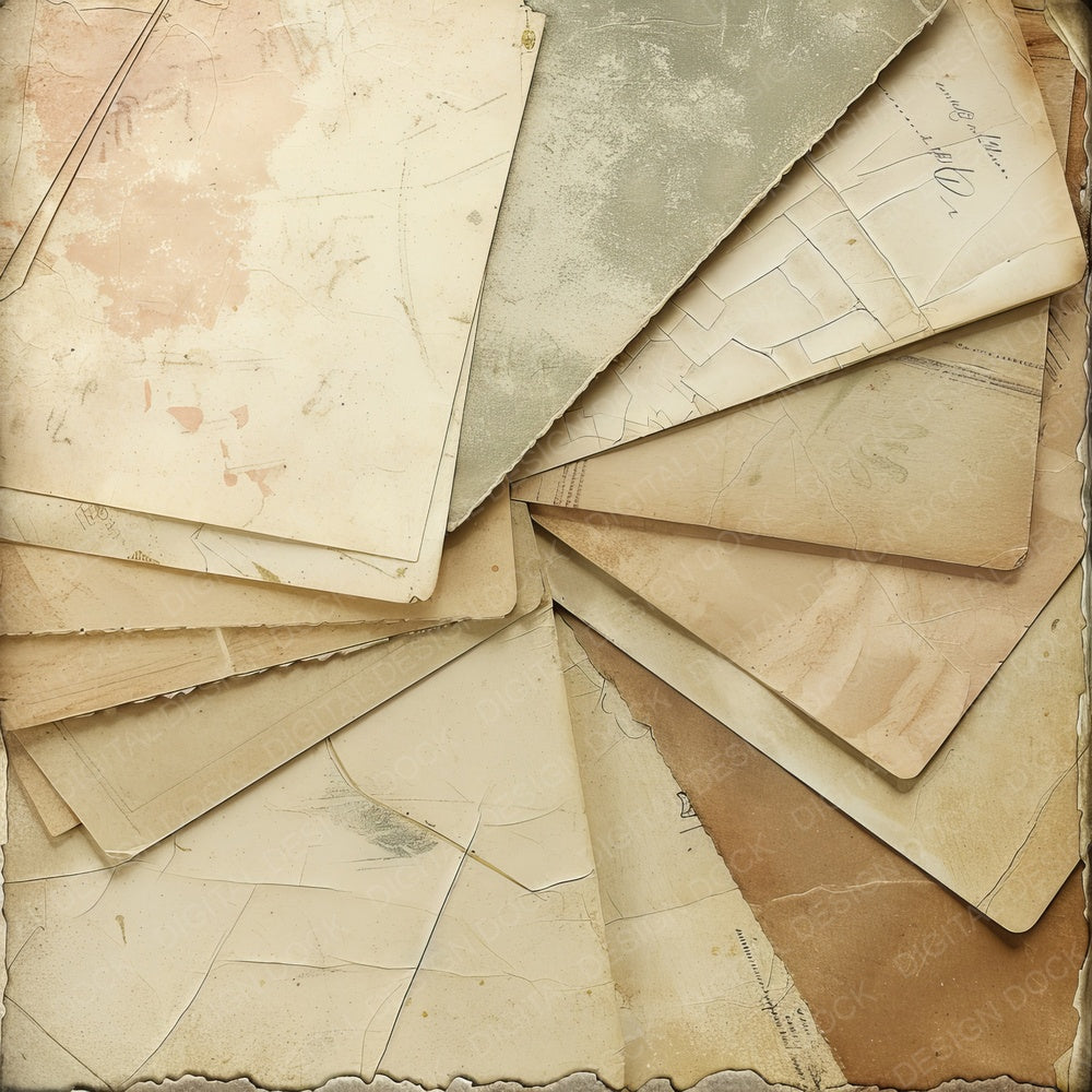 Vintage Digital Paper Postcards Digital Paper Pack (DDD004277)