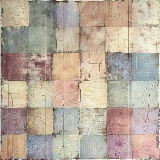 Vintage Digital Paper Quilt Pattern Digital Paper Pack (DDD004278)