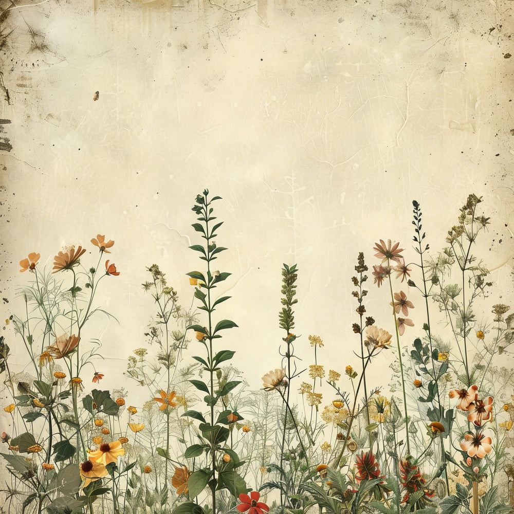 Vintage Digital Paper Wildflowers Digital Paper Pack (DDD004294)