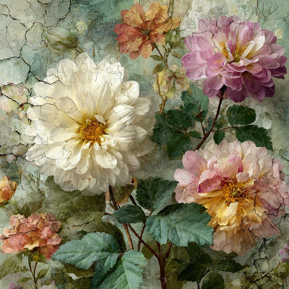 Vintage Floral Wallpaper Digital Paper Pack (DDD004302)