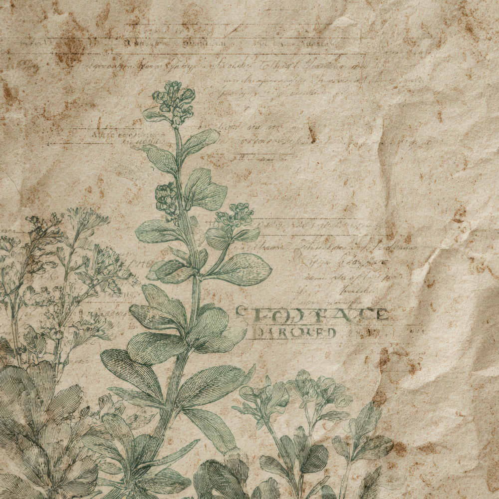Vintage Herb Label Digital Paper Pack (DDD008661)
