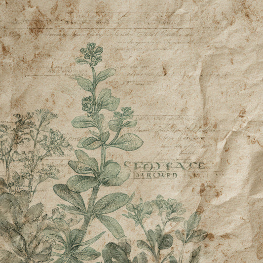 Vintage Herb Label Digital Paper Pack (DDD008661)