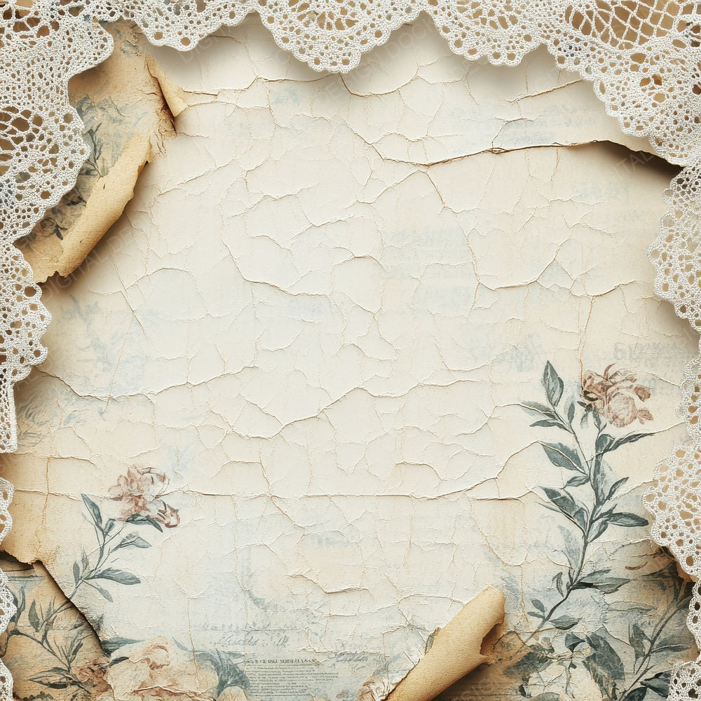 Vintage Lace Collage Digital Paper Pack (DDD004304)