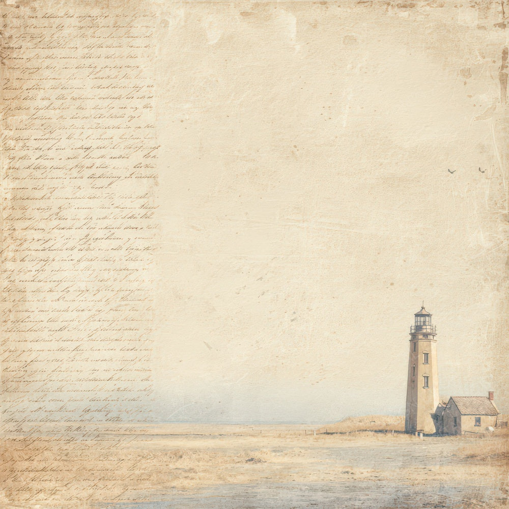 Vintage Lighthouse Keeper Room Scene Digital Paper Pack (DDD012240)