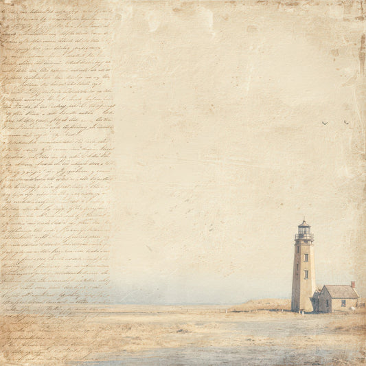 Vintage Lighthouse Keeper Room Scene Digital Paper Pack (DDD012240)