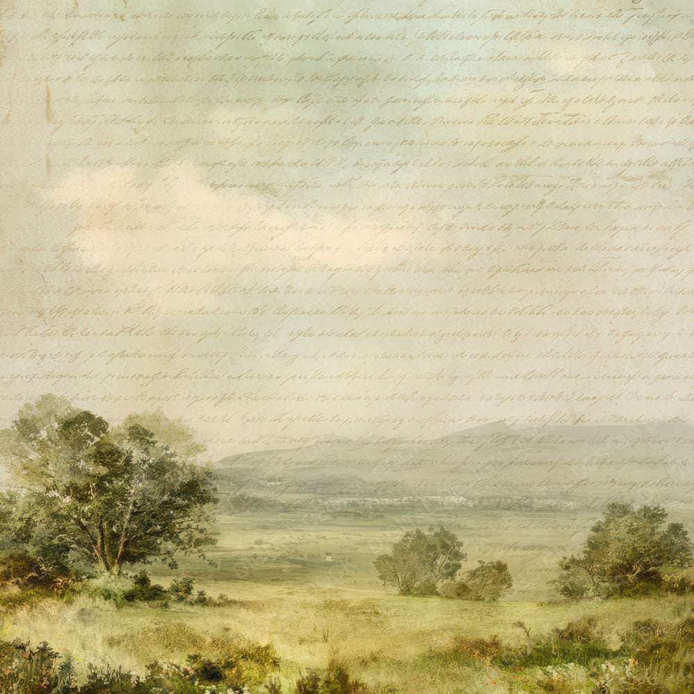 Vintage Meadow Horizon Scene Digital Paper Pack (DDD012194)
