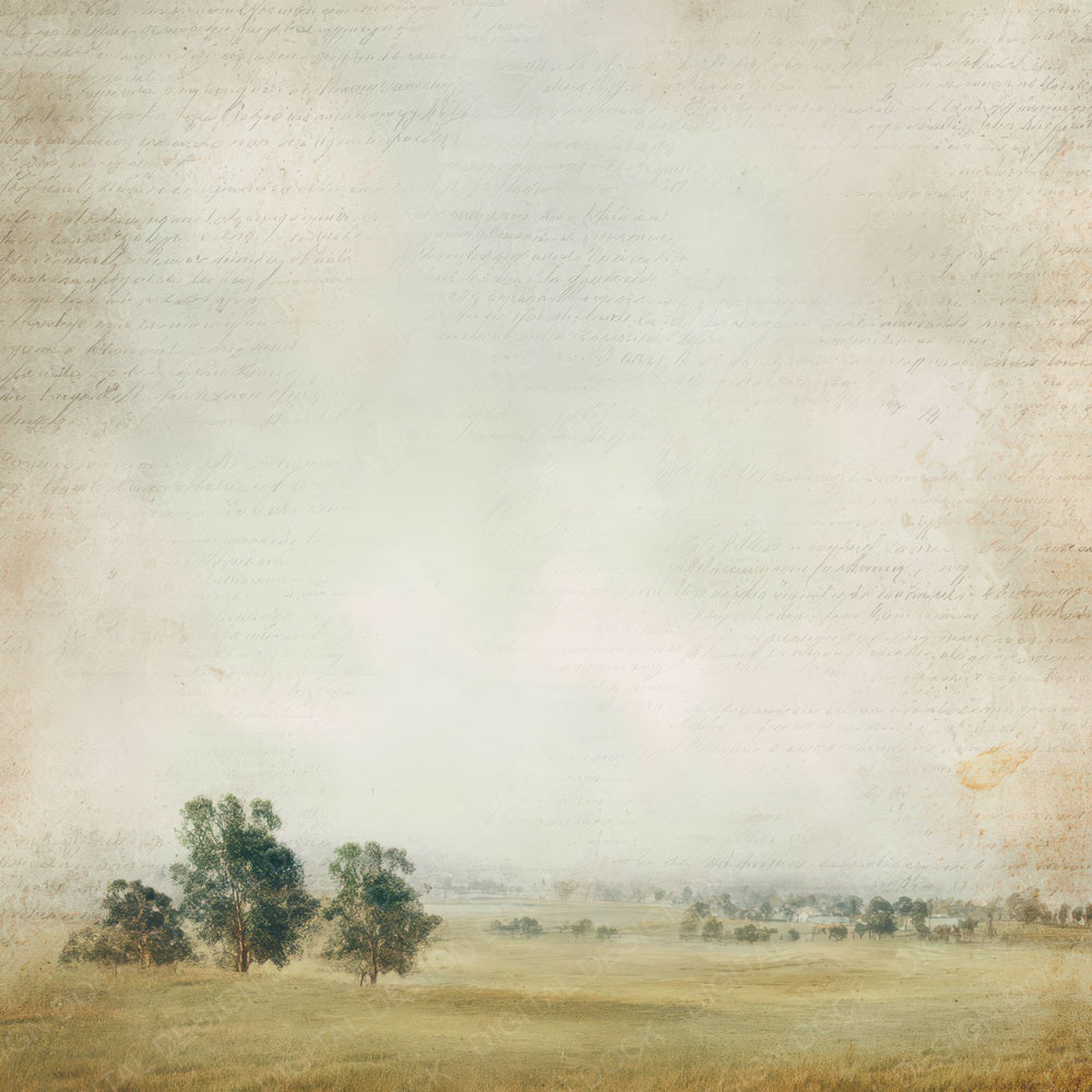 Vintage Meadow Horizon Scene Digital Paper Pack (DDD012194)
