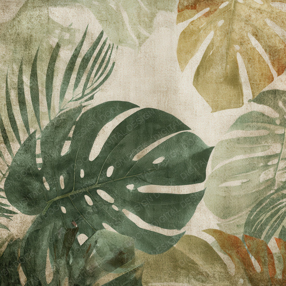 Vintage Monstera Overlay Digital Paper Pack (DDD008725)