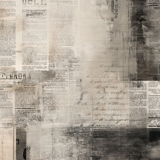 Vintage Newspaper Front Page Background Digital Paper Pack (DDD008880)