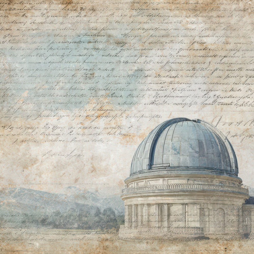 Vintage Observatory Dome Scene Digital Paper Pack (DDD012218)
