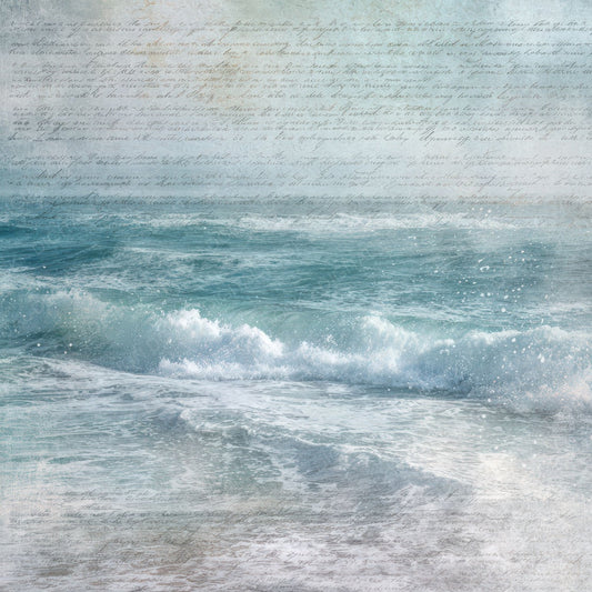 Vintage Ocean Wave Background Digital Paper Pack (DDD008846)