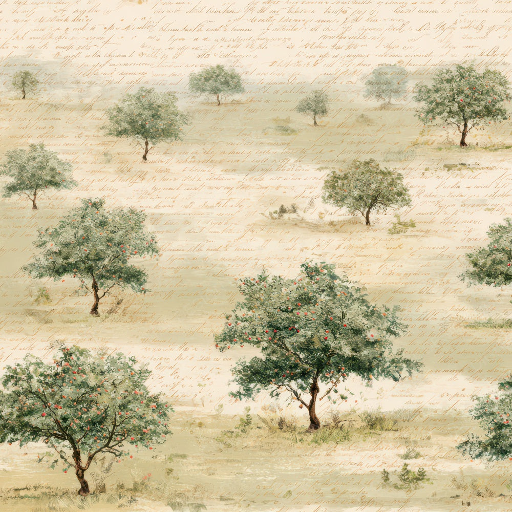 Vintage Orchard Tree Scene Digital Paper Pack (DDD012196)
