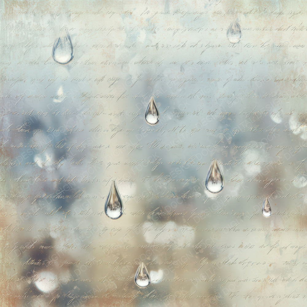 Vintage Rain Glass Texture Digital Paper Pack (DDD012339)
