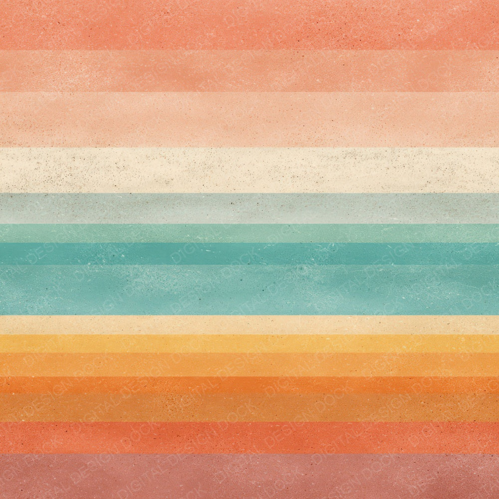 Vintage Rainbow Sunset Digital Paper Pack (DDD008627)