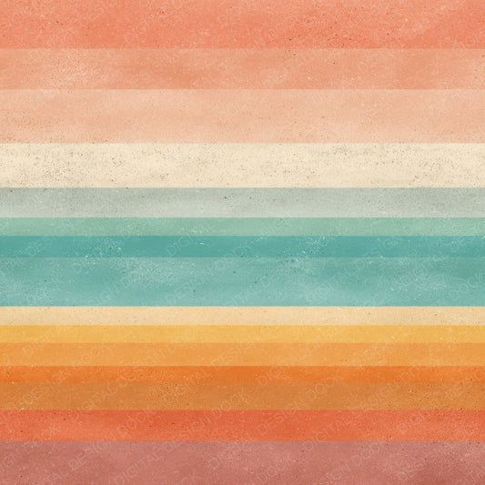 Vintage Rainbow Sunset Digital Paper Pack (DDD008627)