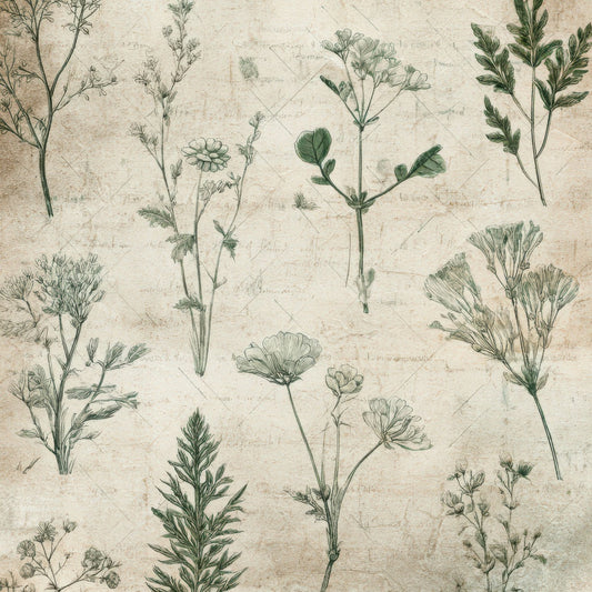 Vintage Seed Catalog Digital Paper Pack (DDD008665)