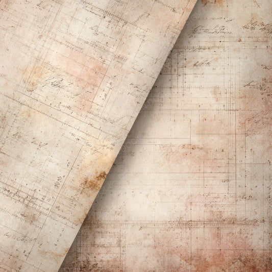 Vintage Sewing Pattern Background Digital Paper Pack (DDD008883)