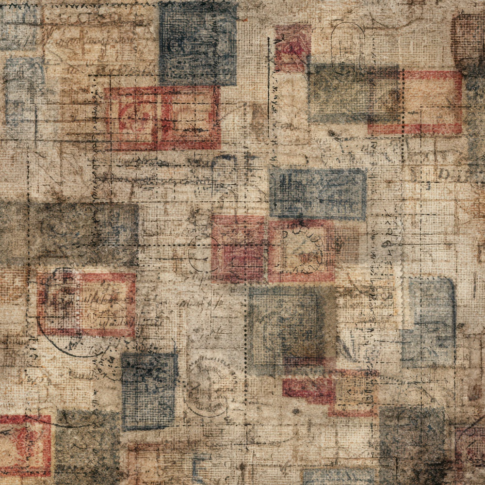 Vintage Stamp Collage Digital Paper Pack (DDD008207)