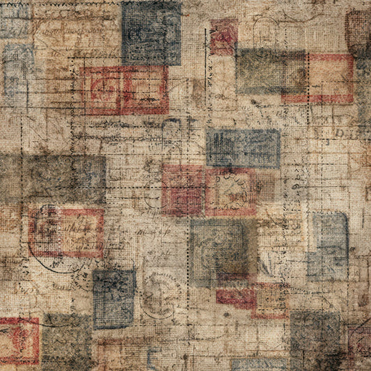 Vintage Stamp Collage Digital Paper Pack (DDD008207)