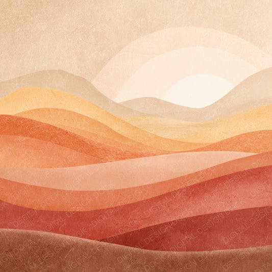 Vintage Sunset Gradient Digital Paper Pack (DDD008647)