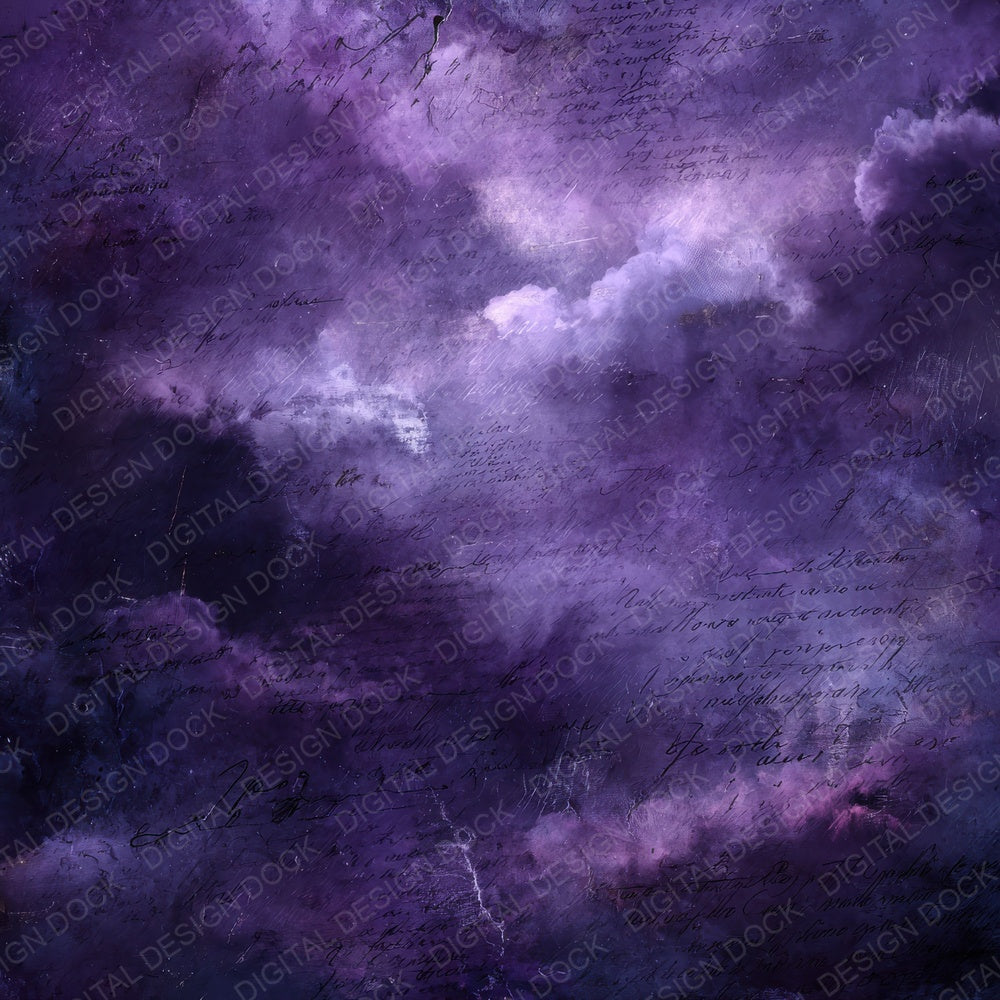 Violet Dust Cloud Mist Digital Paper Pack (DDD004318)