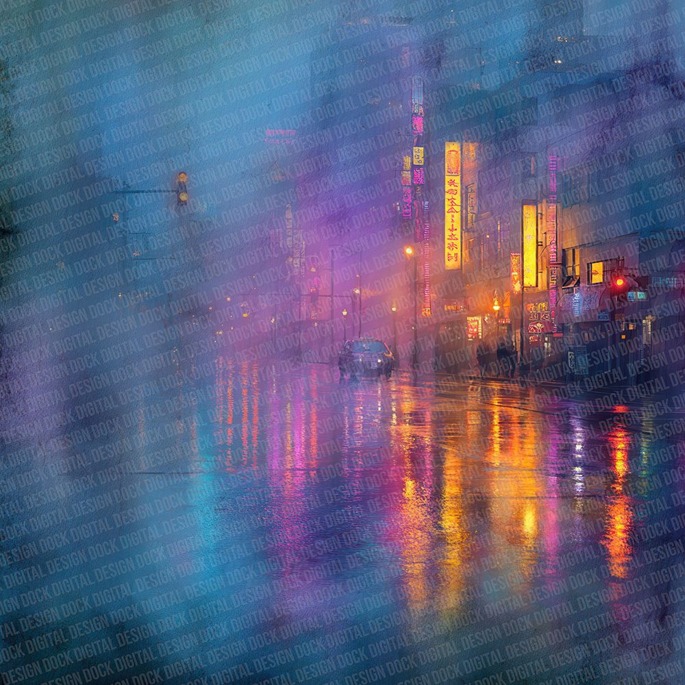 Violet Haze Cyberpunk Digital Paper Pack (DDD007744)