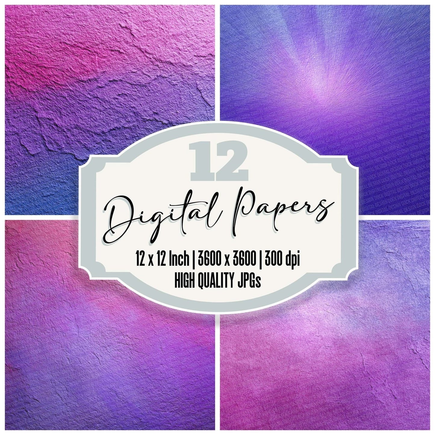 Violet Lavender Beam Digital Paper Pack (DDD004322)