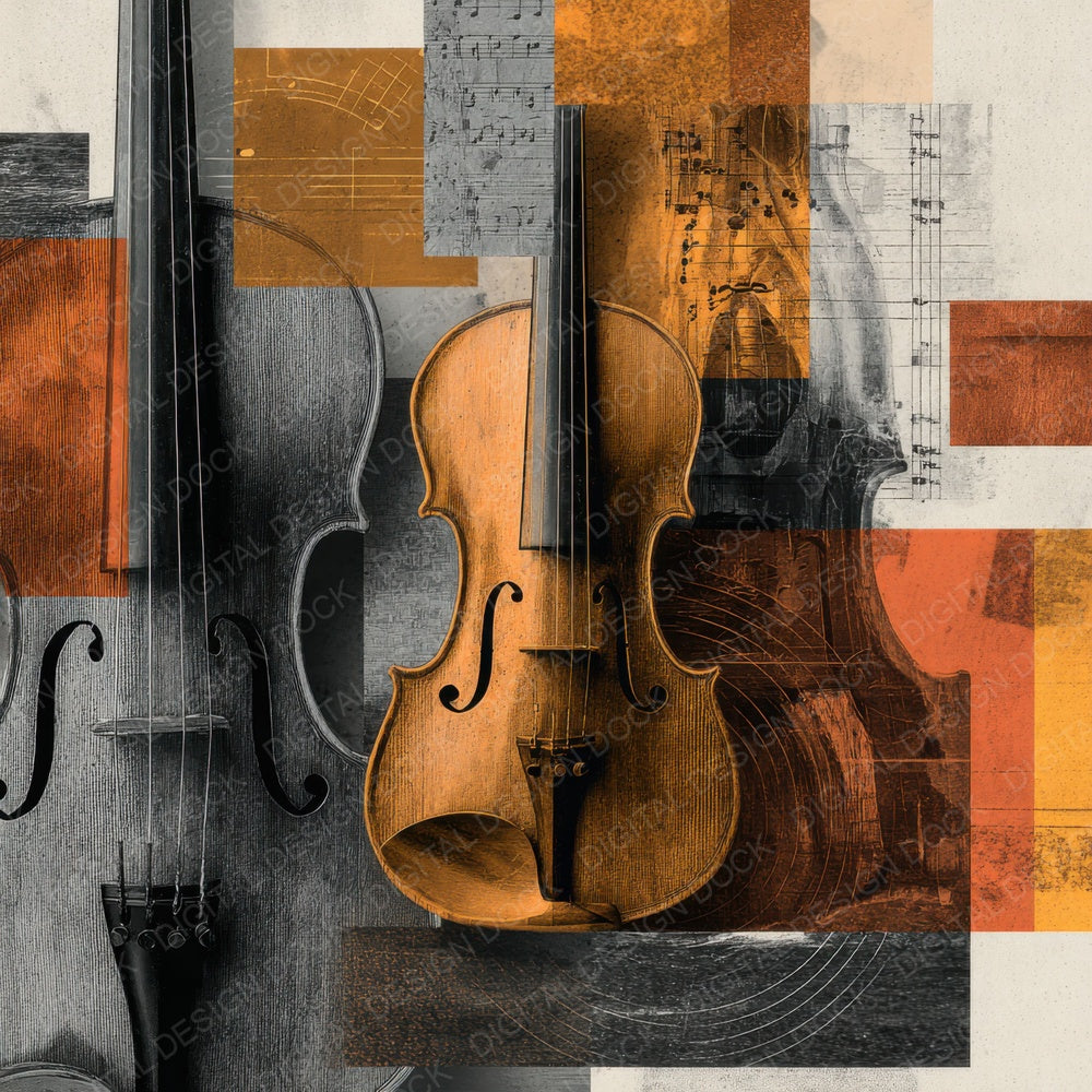 Violin String Moodboard Digital Paper Pack (DDD004327)